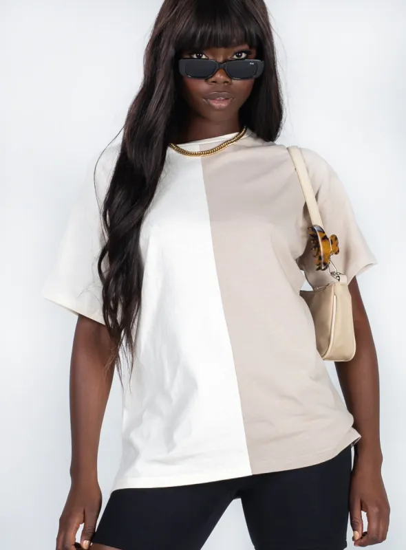 Elisia Tee Off White / Beige sold by Princess Polly