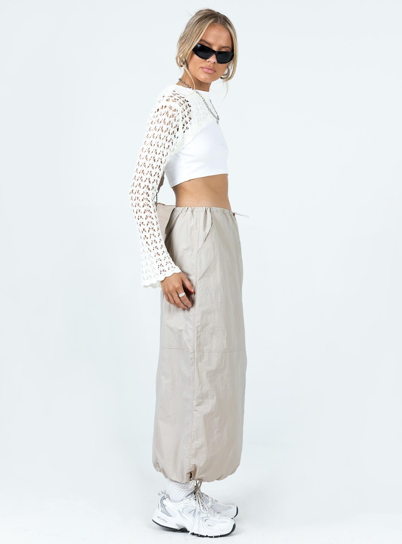 Crosswalk Maxi Skirt Beige sold by Princess Polly product image thumbnail 4