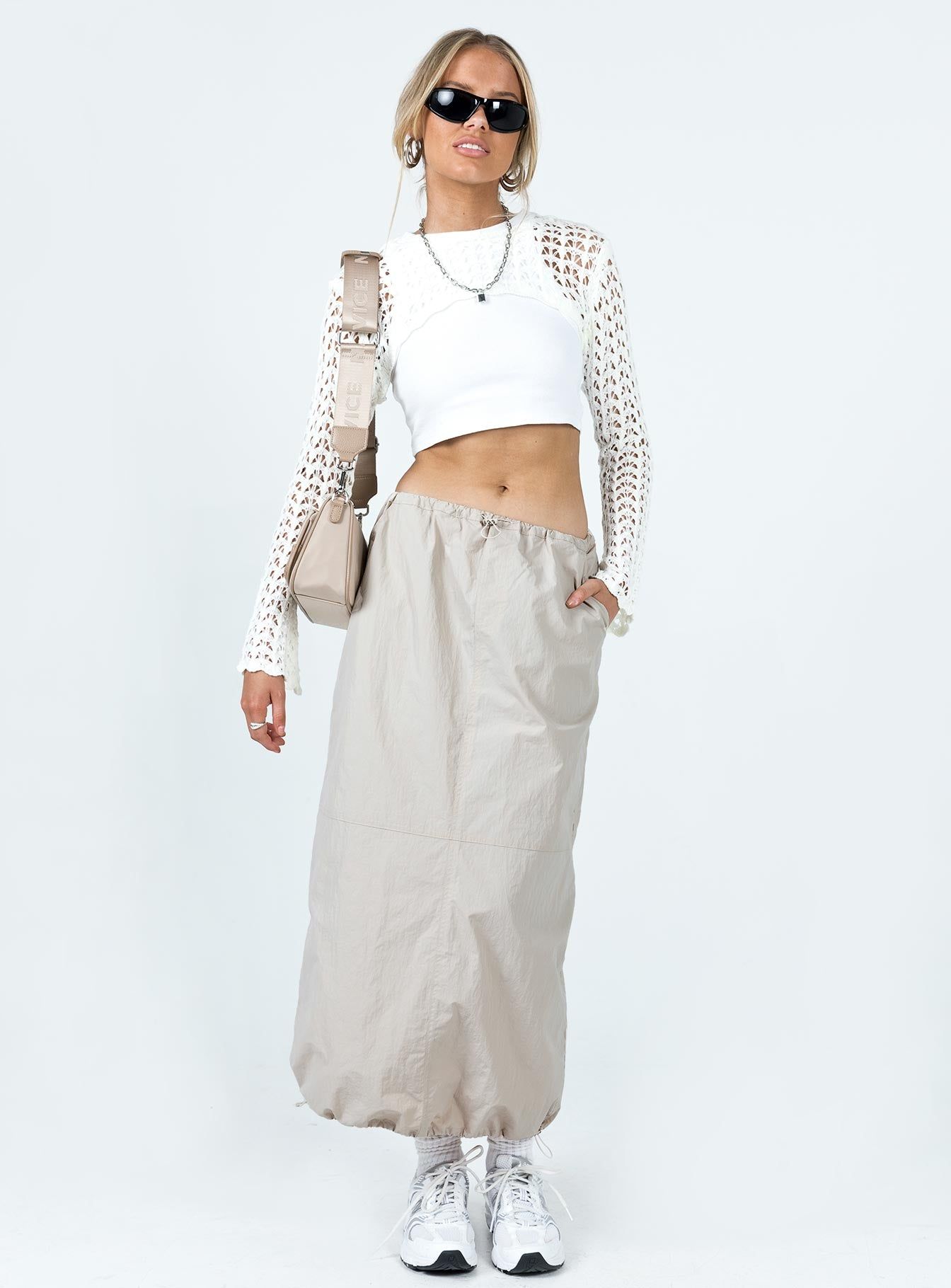Crosswalk Maxi Skirt Beige sold by Princess Polly product image thumbnail 3