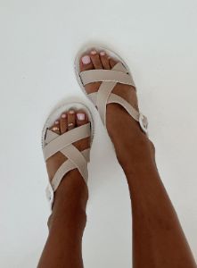 Zoltan Sandals Beige sold by Princess Polly