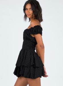 The Love Galore Romper Black sold by Princess Polly