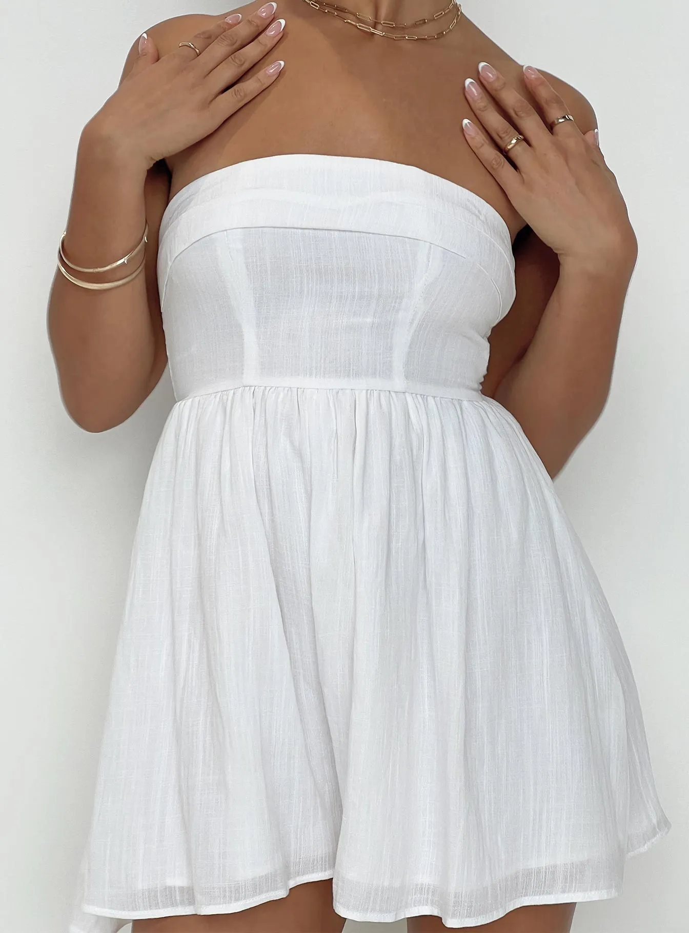 Kehlani Romper White sold by Princess Polly