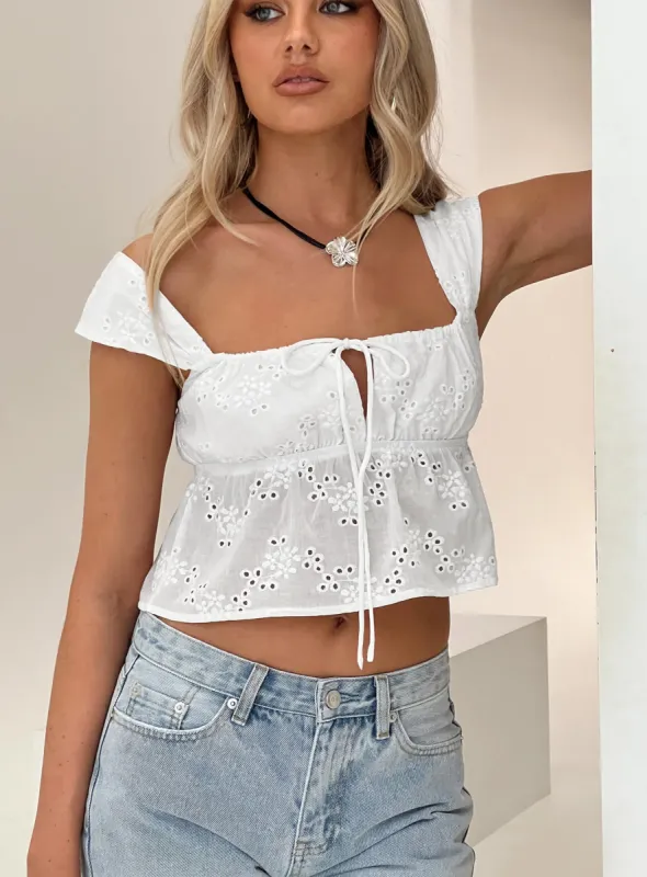 Annita Top White sold by Princess Polly