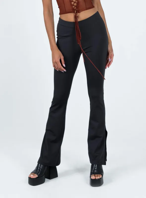 Long Nights Flare Pants Black sold by Princess Polly