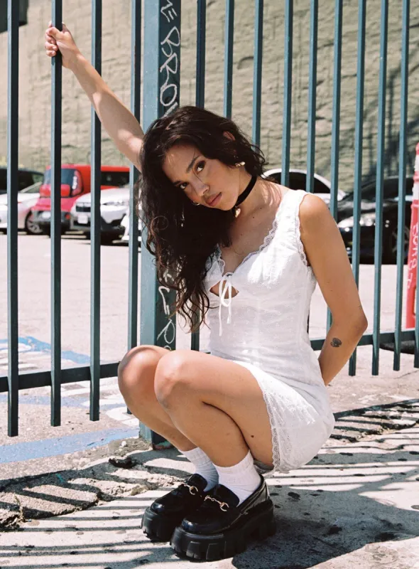 Merrelle Mini Dress White sold by Princess Polly