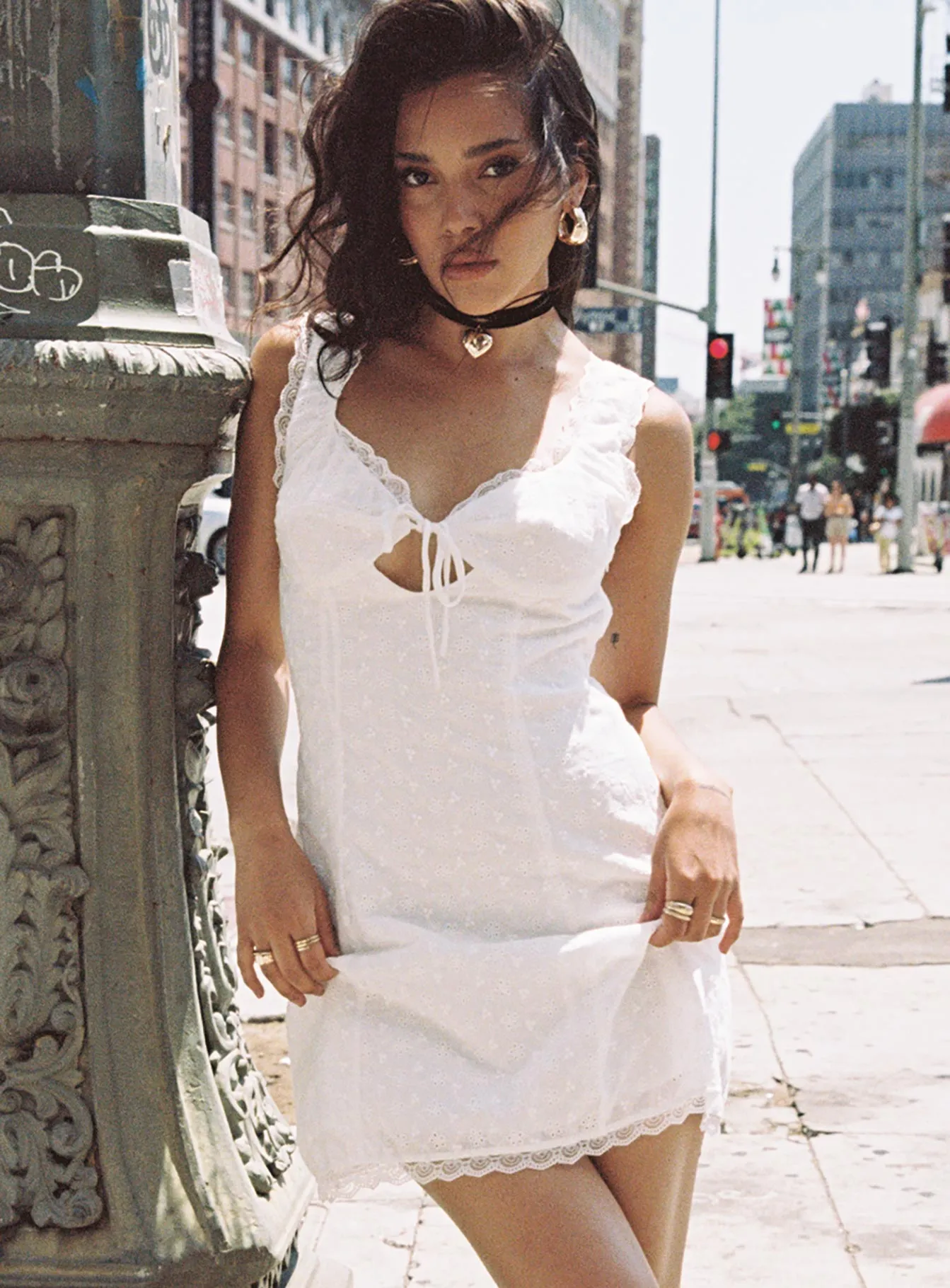 Merrelle Mini Dress White sold by Princess Polly product image thumbnail 4