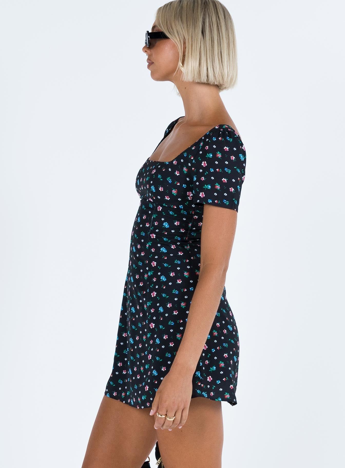 Hastings Mini Dress Black Floral sold by Princess Polly product image thumbnail 4
