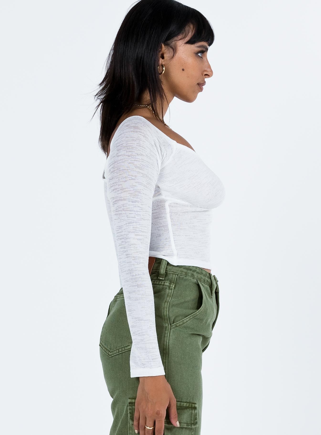 Zelda Off The Shoulder Top Ivory sold by Princess Polly product image thumbnail 4