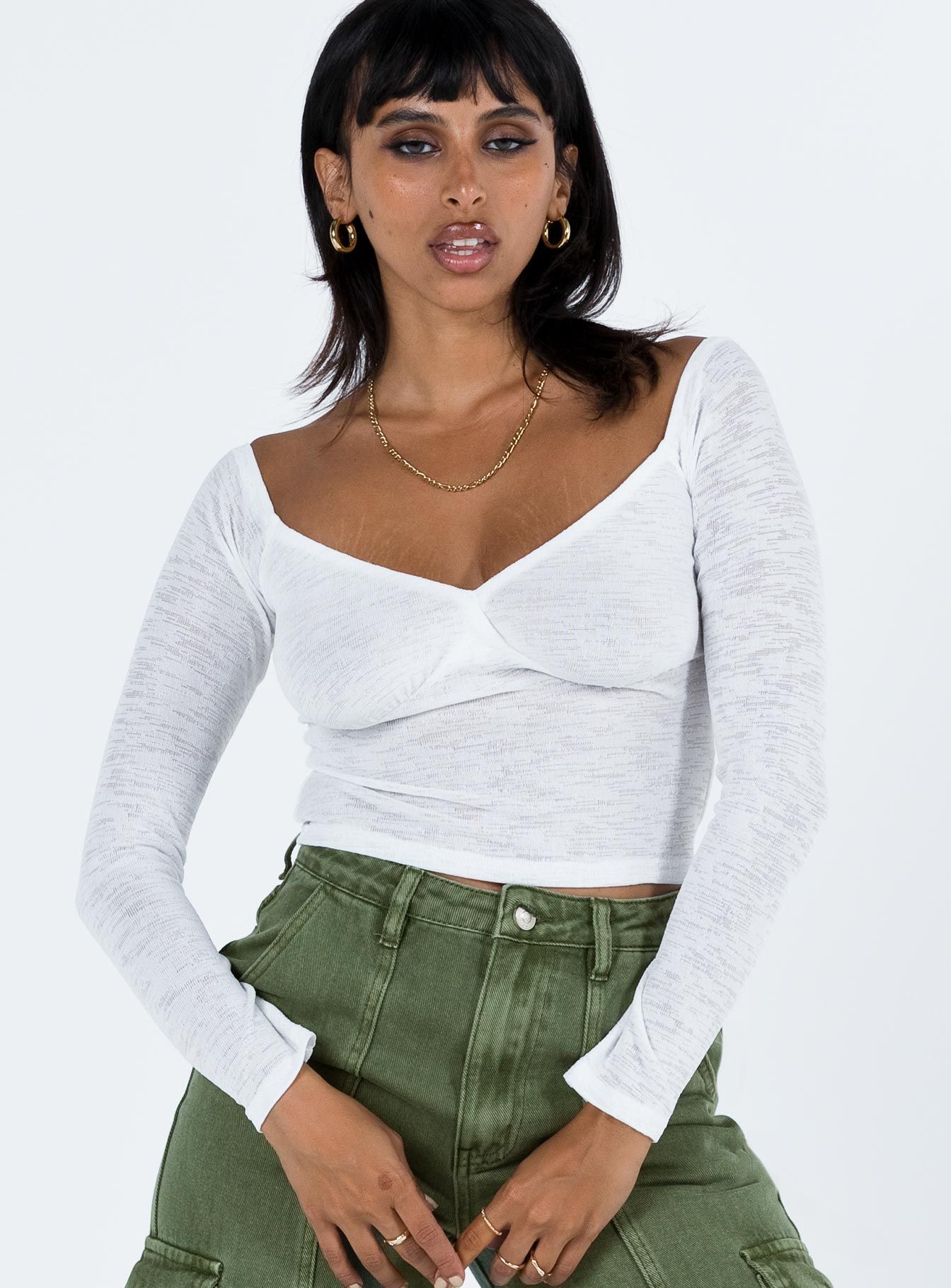 Zelda Off The Shoulder Top Ivory sold by Princess Polly product image thumbnail 2
