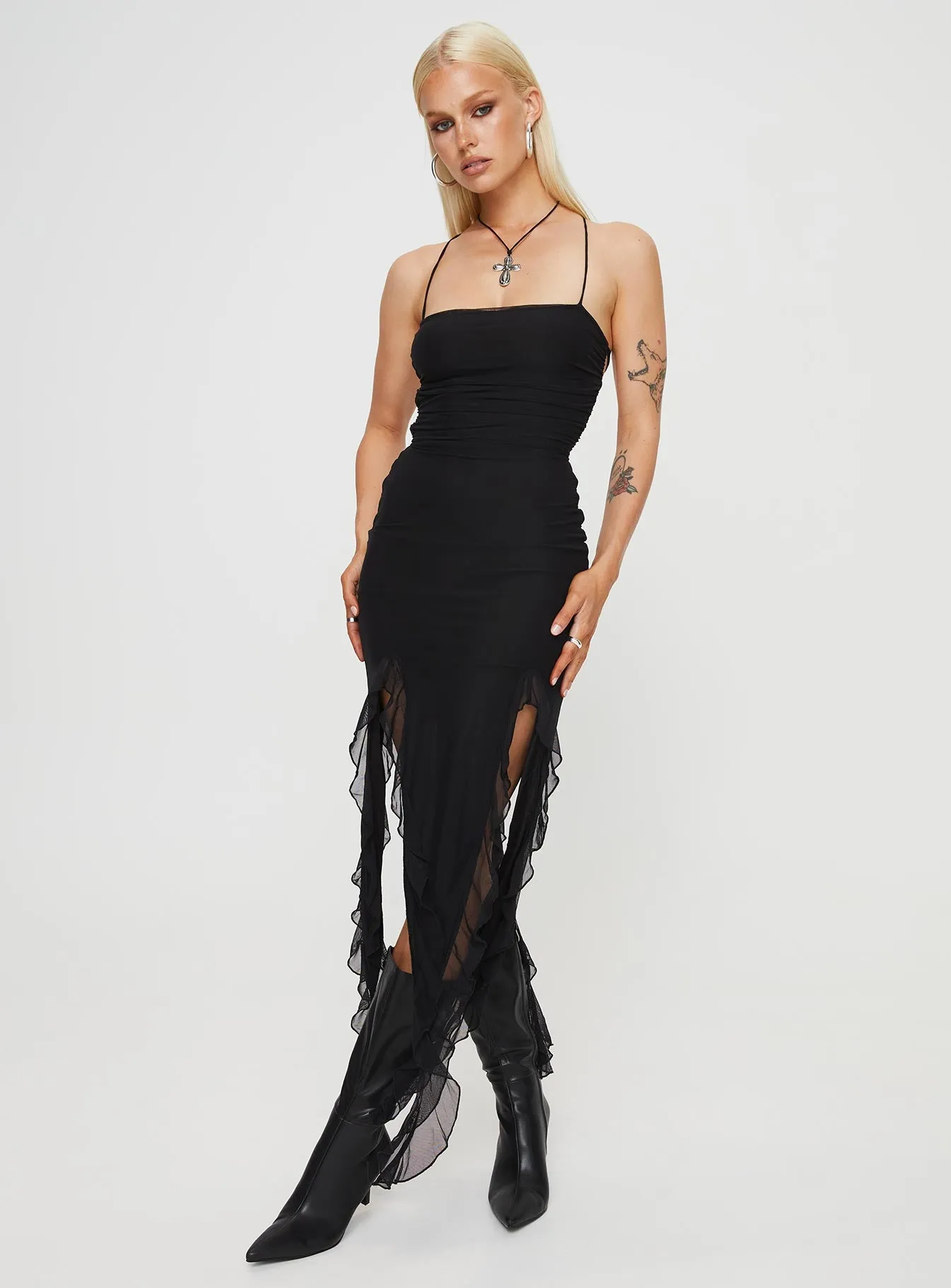 Marisol Midi Dress Black sold by Princess Polly product image thumbnail 2