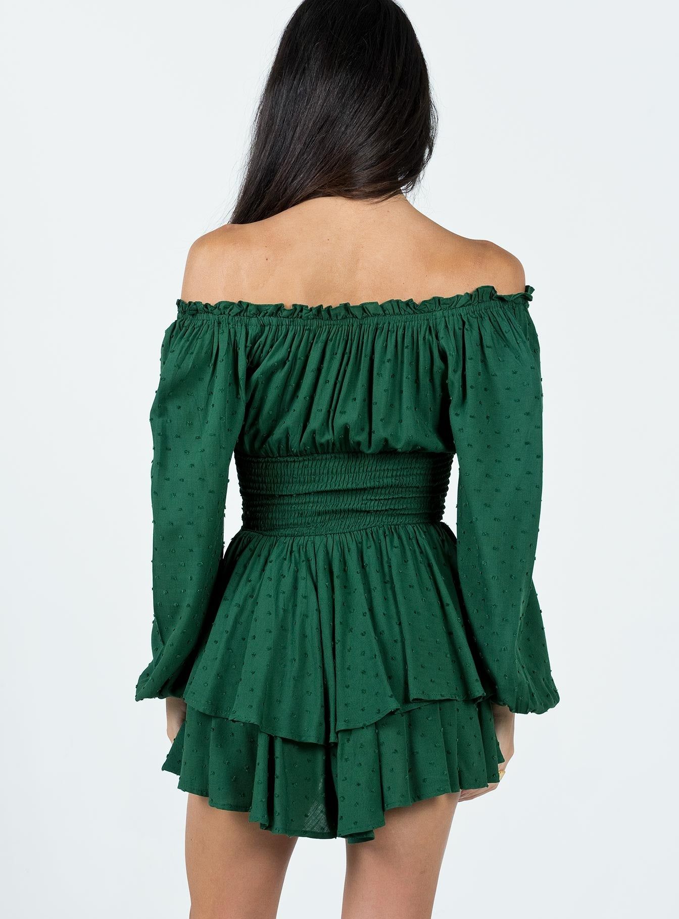 The Love Galore Long Sleeve Romper Green sold by Princess Polly product image thumbnail 5