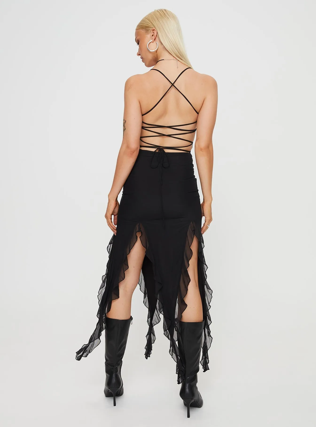 Marisol Midi Dress Black sold by Princess Polly product image thumbnail 5