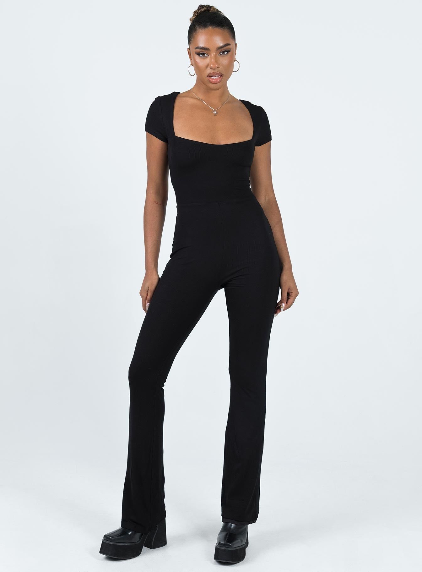Salma Jumpsuit Black sold by Princess Polly