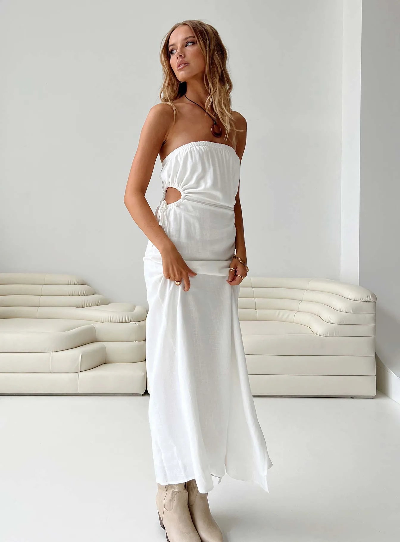 Azie Maxi Dress White sold by Princess Polly product image thumbnail 2
