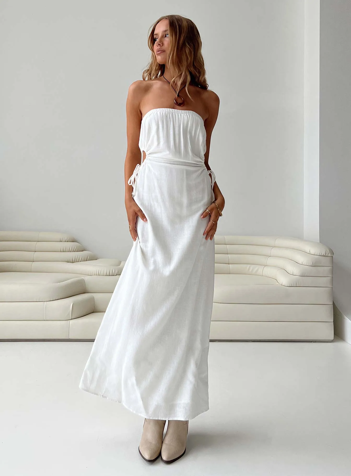 Azie Maxi Dress White sold by Princess Polly