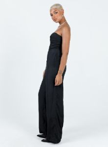 Josia Strapless Jumpsuit Black sold by Princess Polly