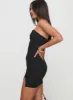 Dartel Strapless Mini Dress Black sold by Princess Polly