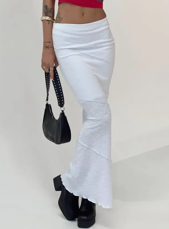 Oscar Maxi Skirt White Tall sold by Princess Polly