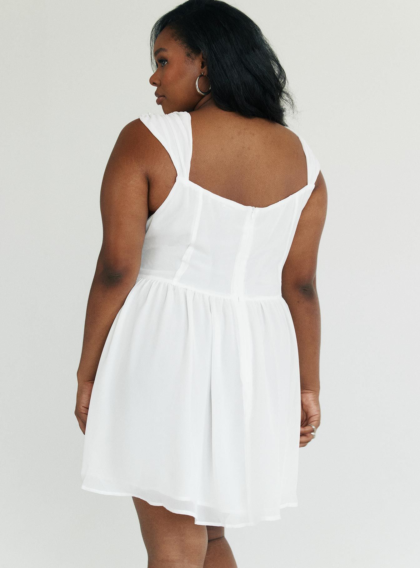 Kameliah Mini Dress White Curve sold by Princess Polly product image thumbnail 3