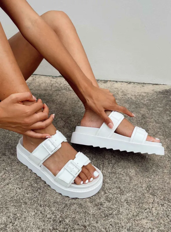 Ma Belle Sandals All White sold by Princess Polly