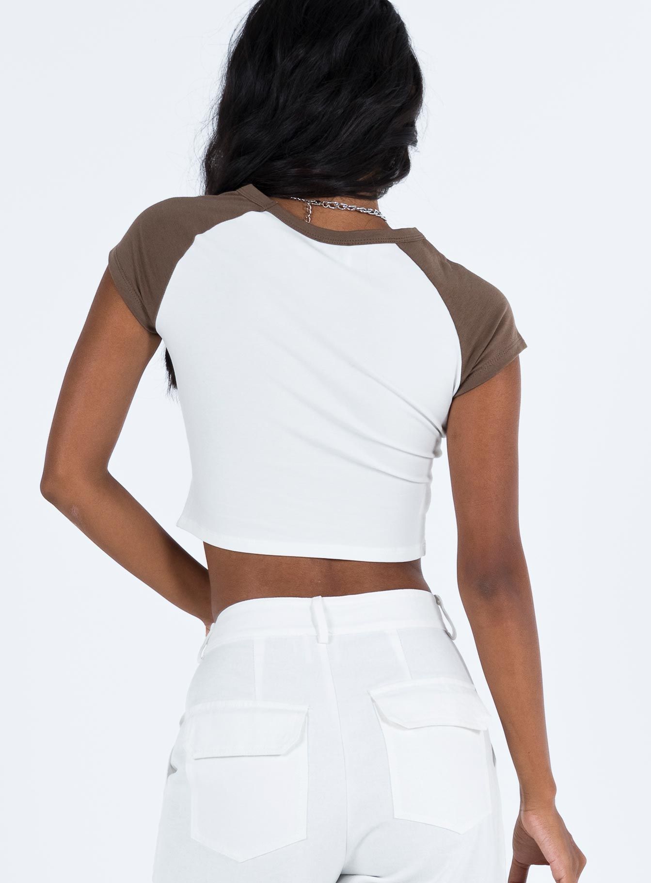 Eakin Top White / Brown sold by Princess Polly product image thumbnail 5