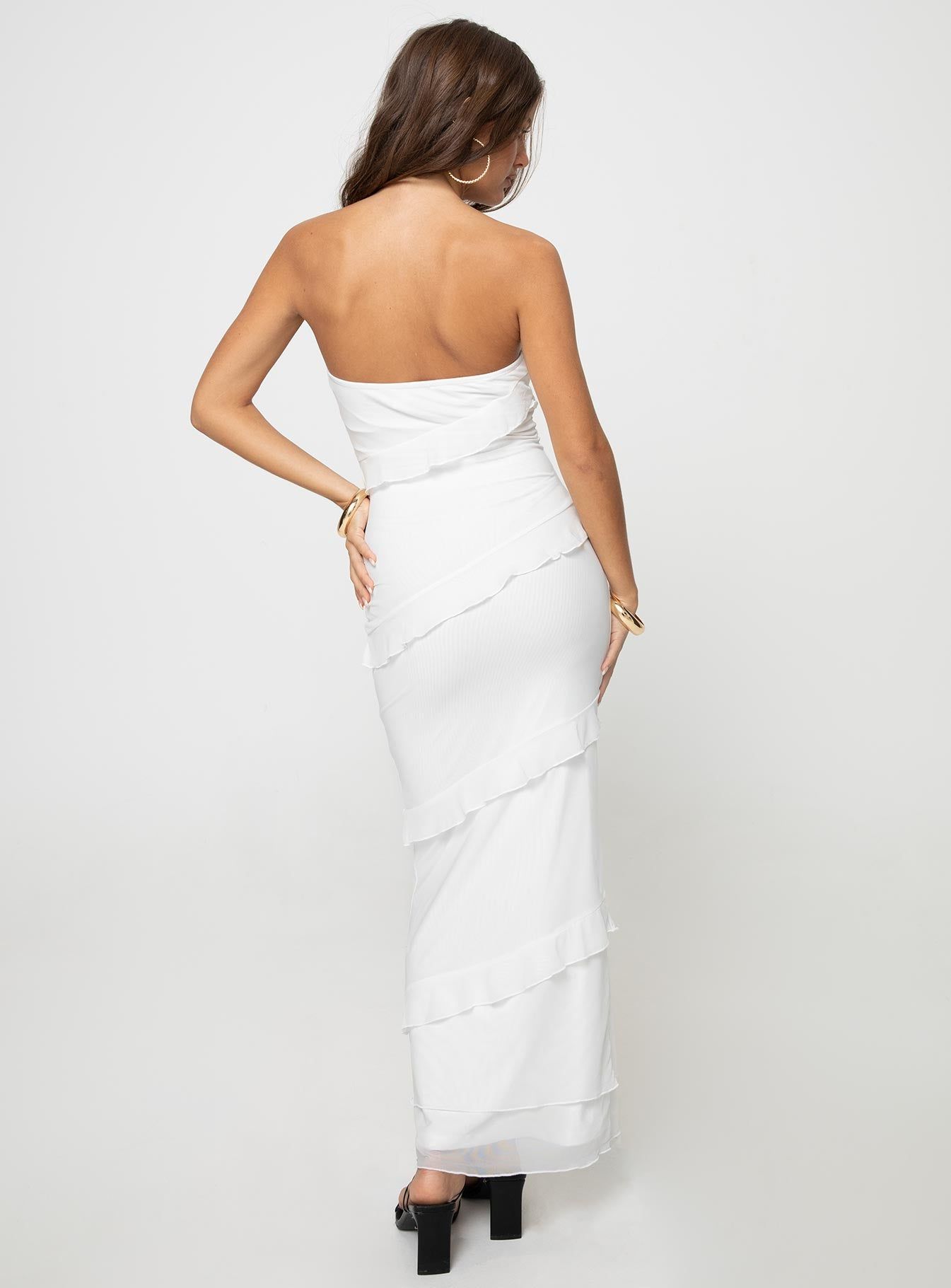 Lasher Strapless Maxi Dres White sold by Princess Polly product image thumbnail 5