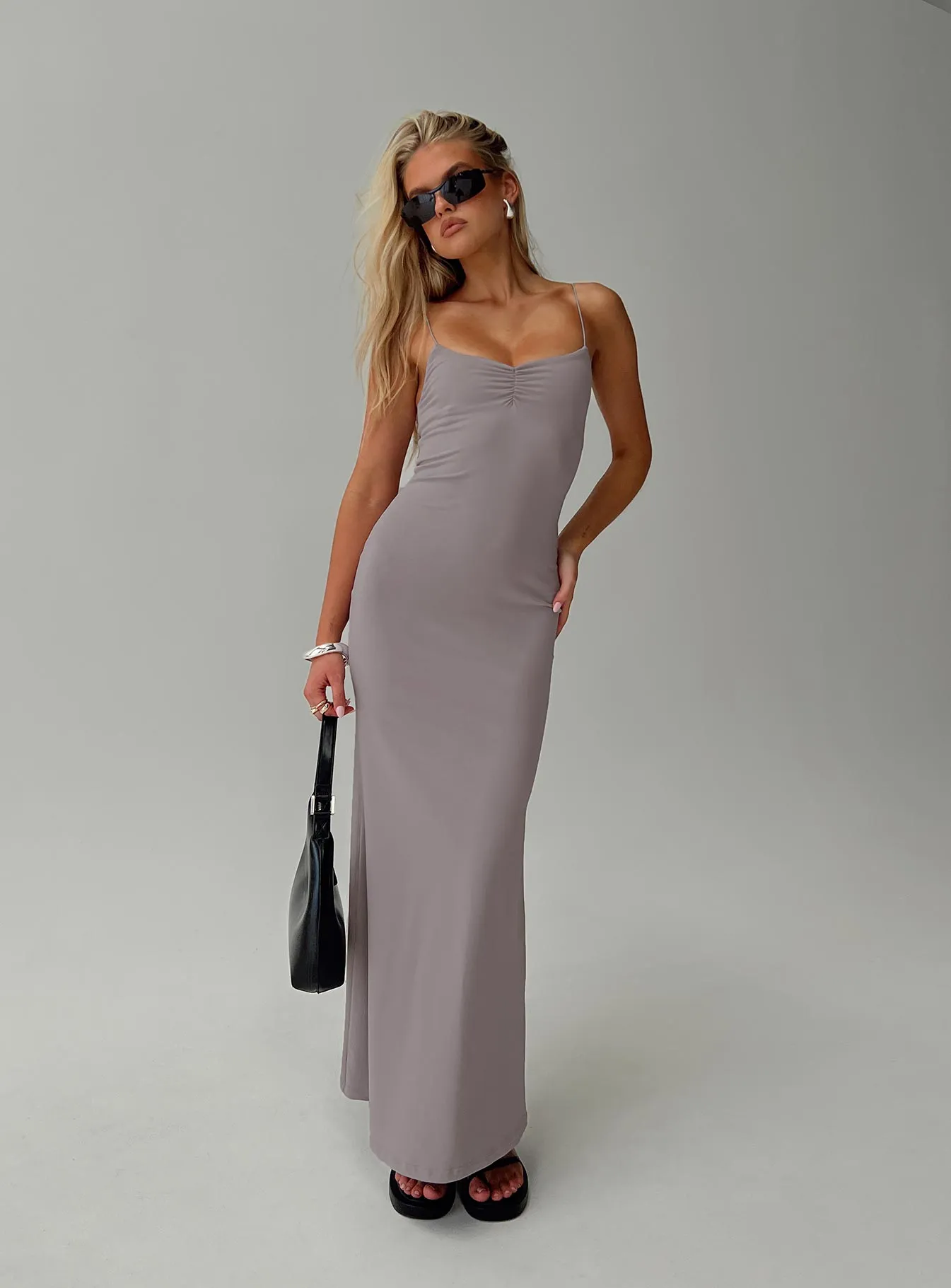 Arabellia Maxi Dress Grey sold by Princess Polly