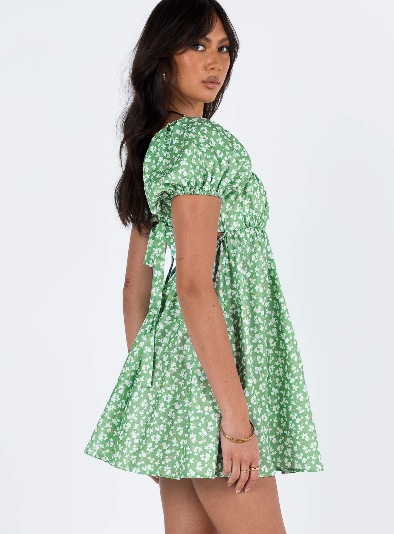 Let's Dance Mini Dress Green Floral sold by Princess Polly product image thumbnail 3