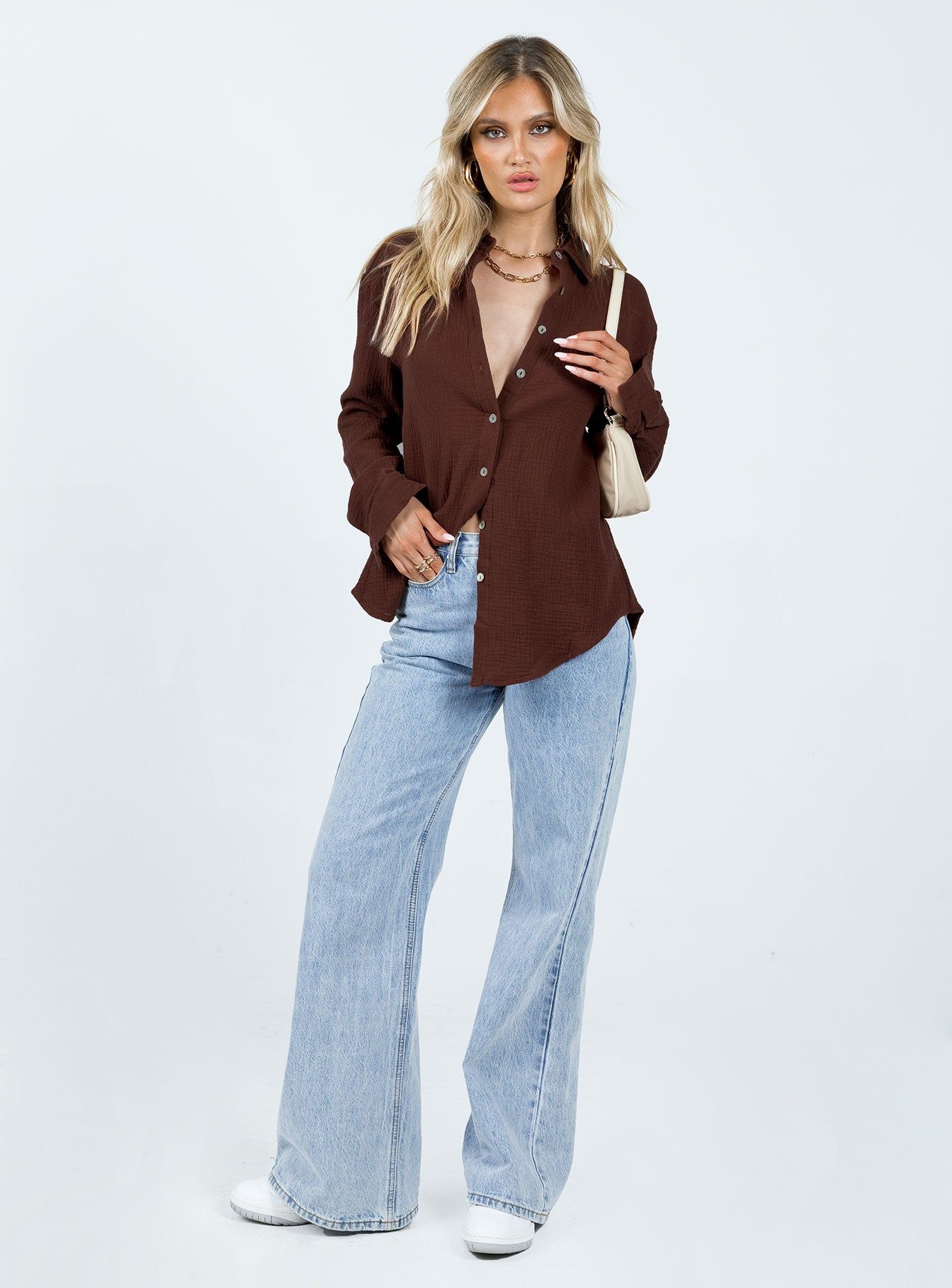 Mahalia Shirt Brown sold by Princess Polly product image thumbnail 3