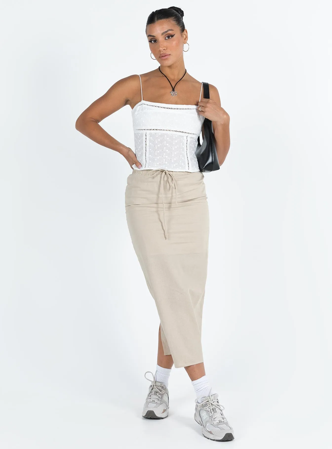 Tarrant Midi Skirt Beige sold by Princess Polly product image thumbnail 2