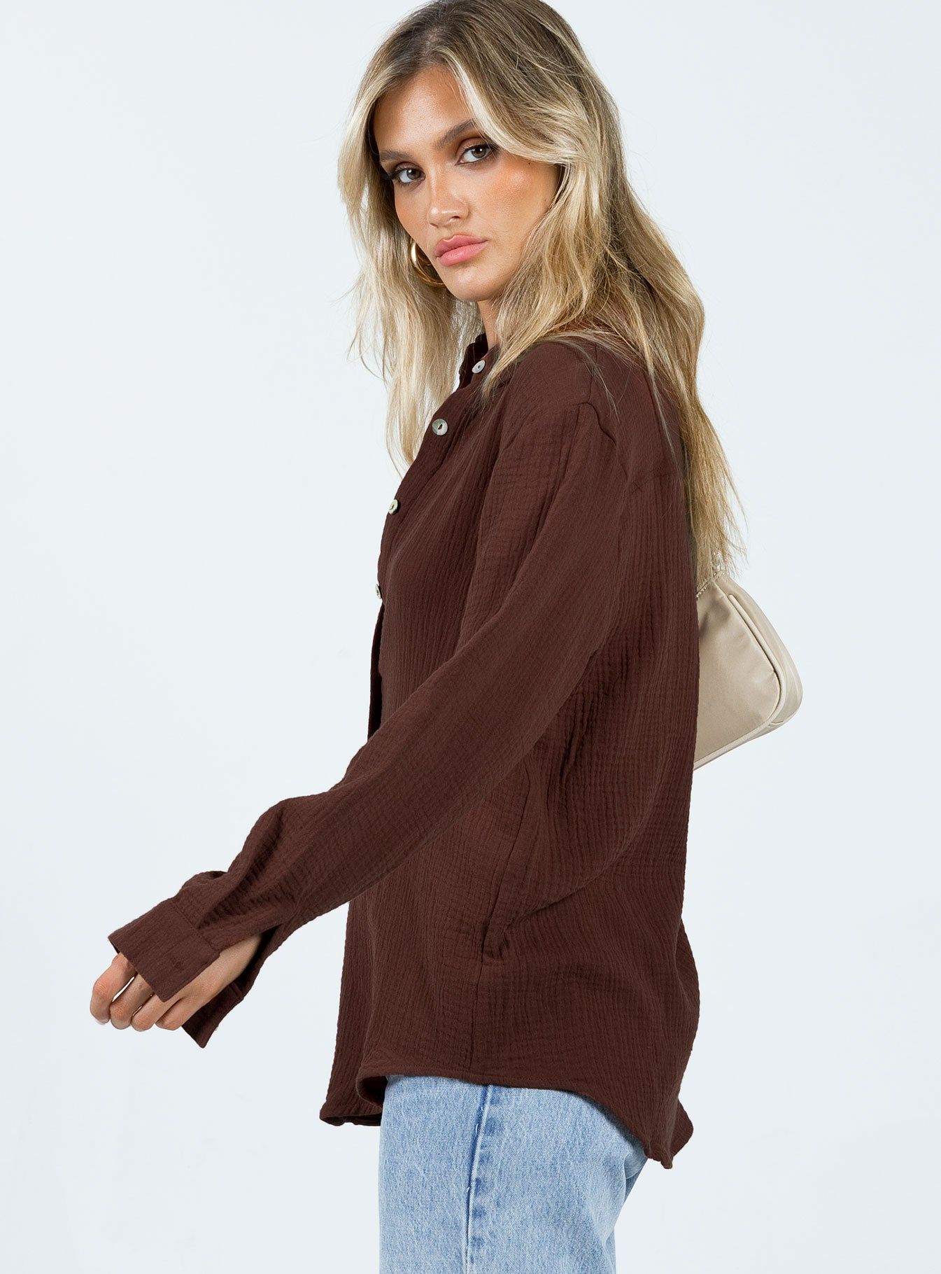 Mahalia Shirt Brown sold by Princess Polly product image thumbnail 4