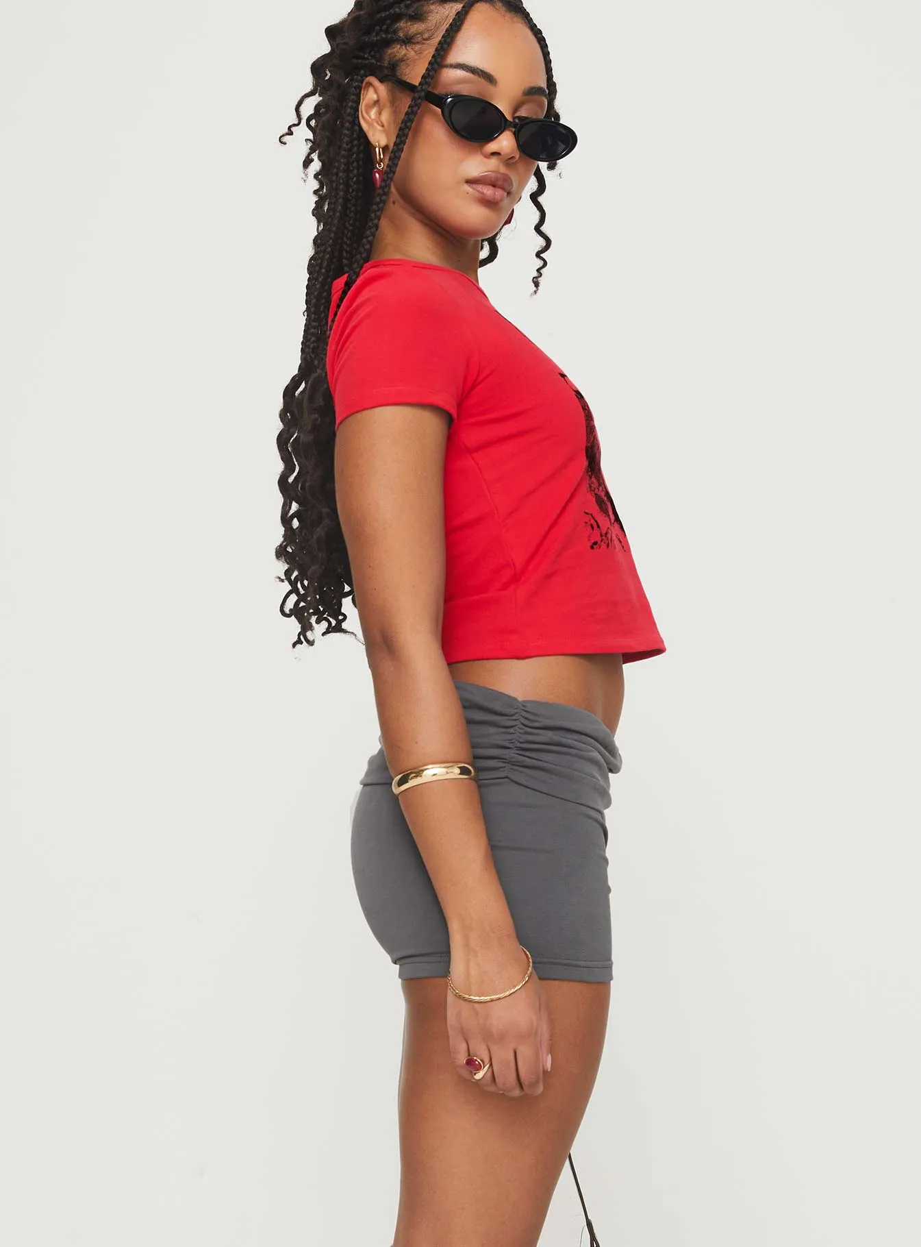 Take Me Out Shorts Slate sold by Princess Polly product image thumbnail 4