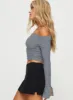 Moreno Off The Shoulder Top Blue sold by Princess Polly