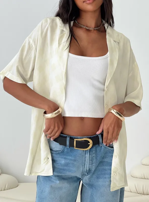 Caraliia Shirt Green Check sold by Princess Polly