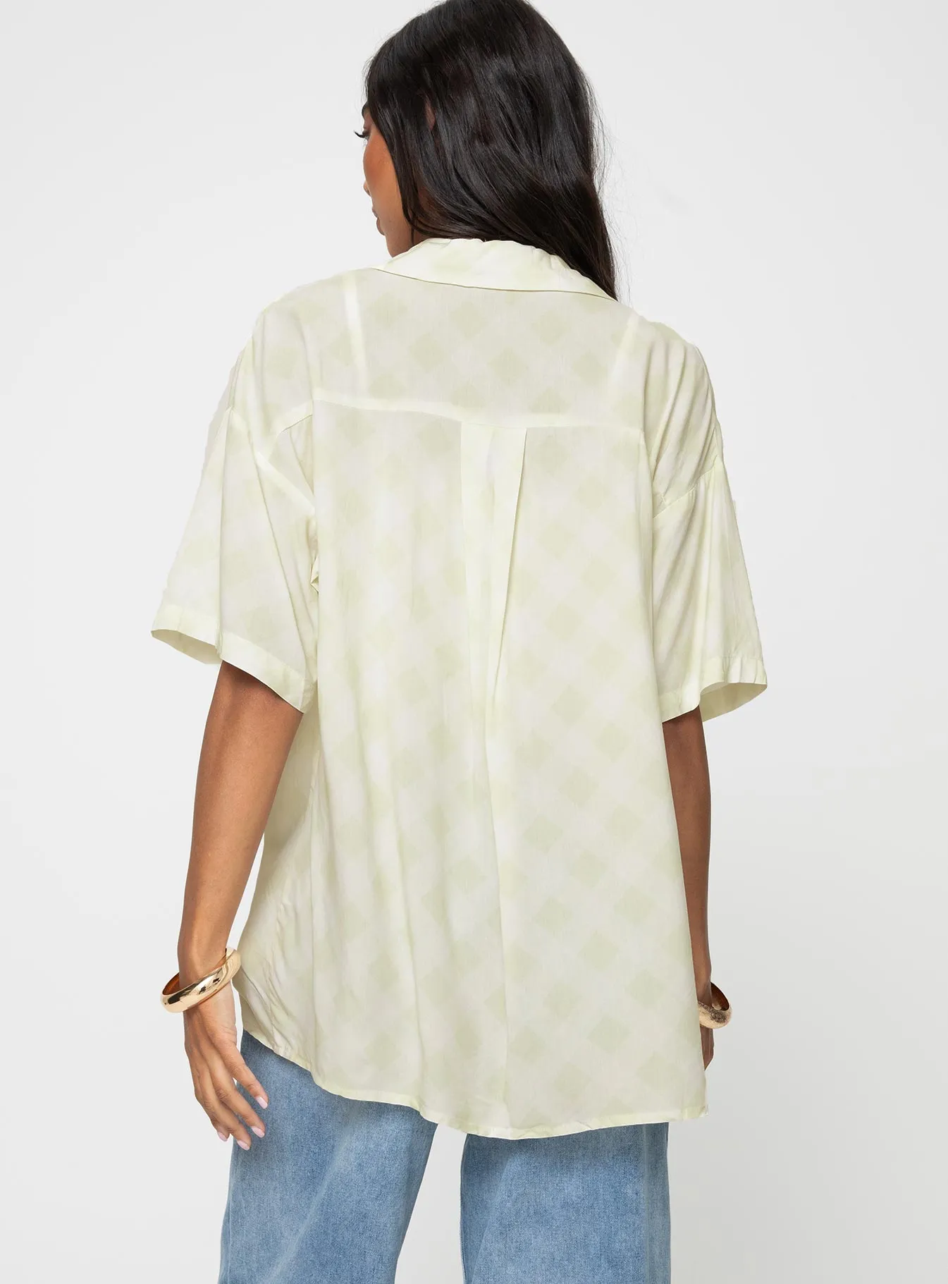 Caraliia Shirt Green Check sold by Princess Polly product image thumbnail 5