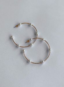Pearce Hoop Earrings Gold sold by Princess Polly