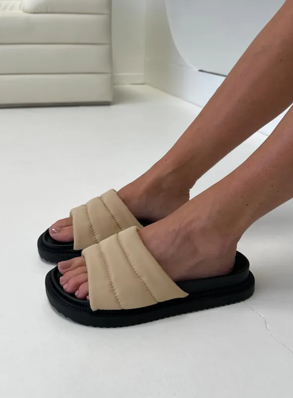 Levin Flats Beige / Black sold by Princess Polly