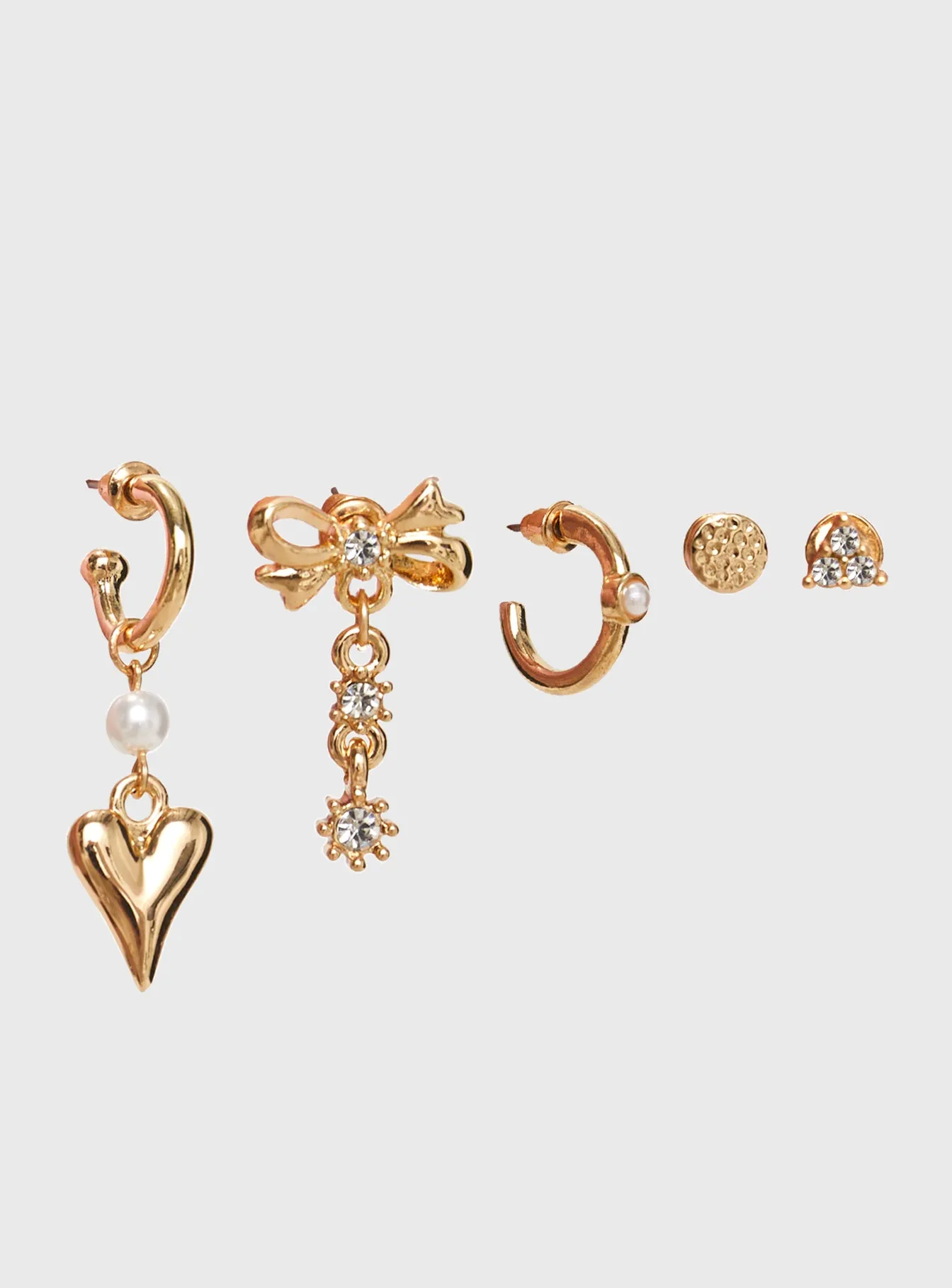 Honeymoon Earring Pack Gold sold by Princess Polly product image thumbnail 2