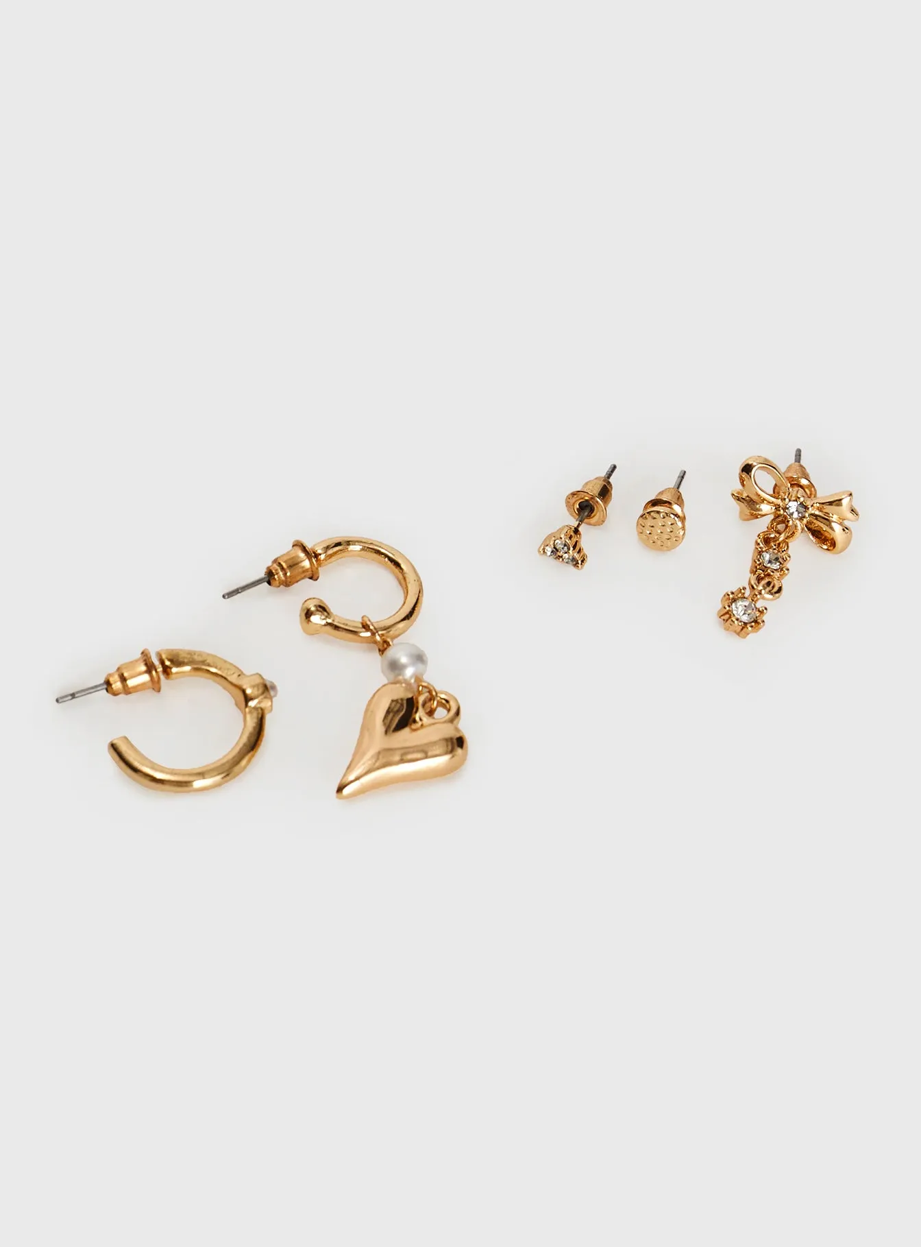 Honeymoon Earring Pack Gold sold by Princess Polly product image thumbnail 3