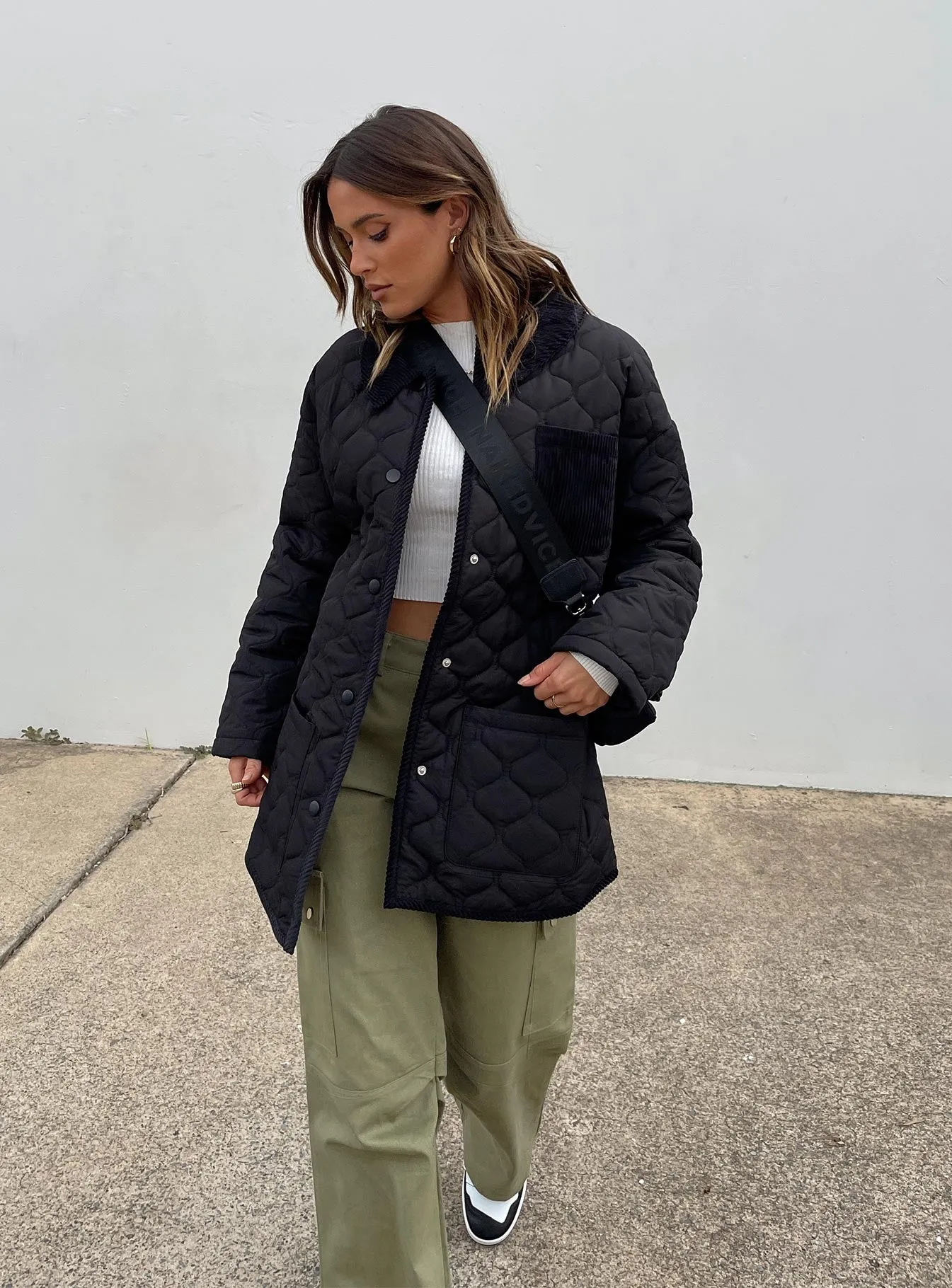 Camari Quilter Jacket Black sold by Princess Polly