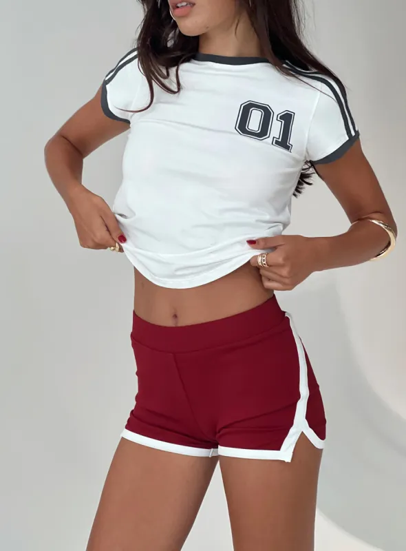 Verdania Shorts Red sold by Princess Polly