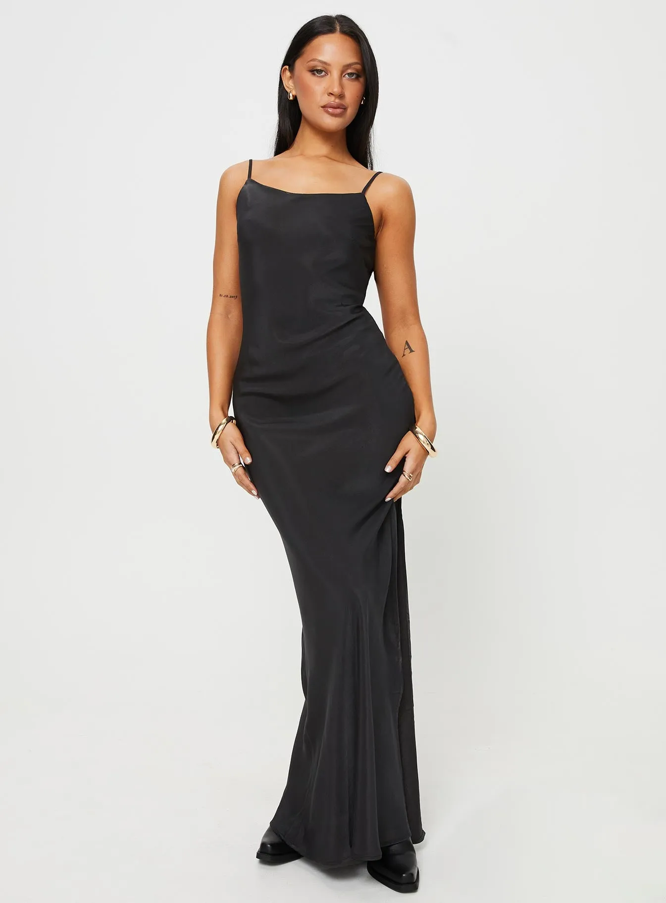 Damelio Low Back Maxi Dress Black sold by Princess Polly product image thumbnail 2