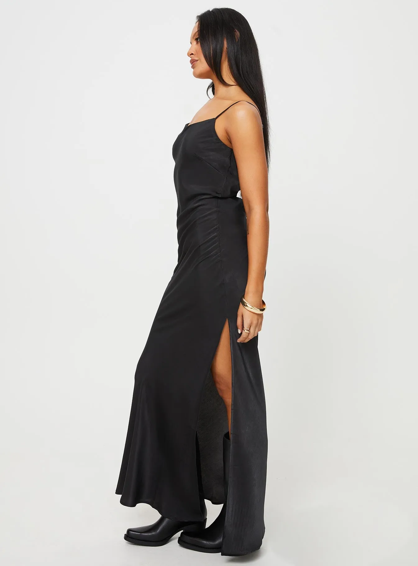 Damelio Low Back Maxi Dress Black sold by Princess Polly product image thumbnail 4