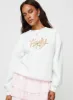 Roped In Crew Neck Sweatshirt White sold by Princess Polly