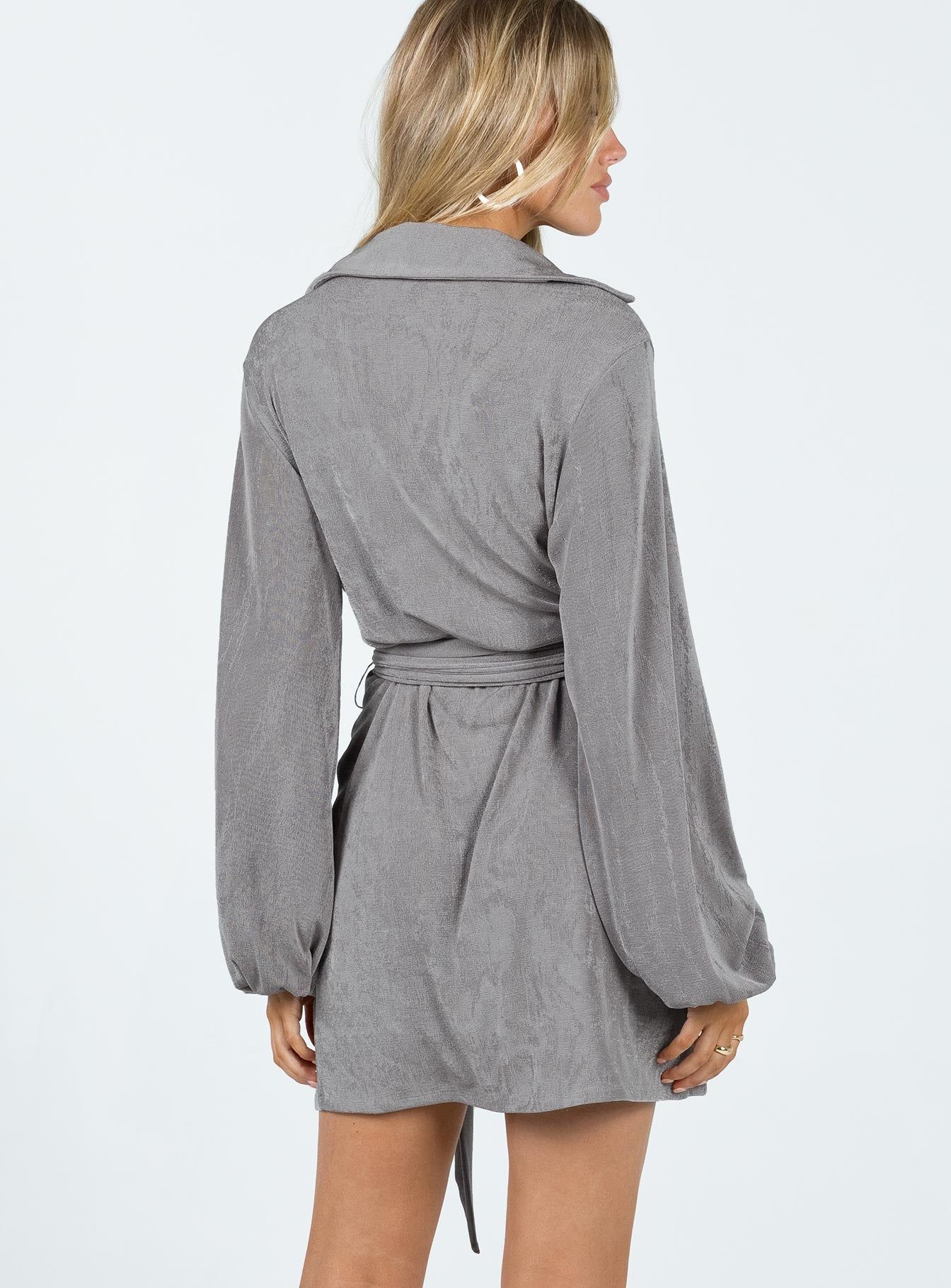 Party Time Mini Dress Slate Grey sold by Princess Polly product image thumbnail 5