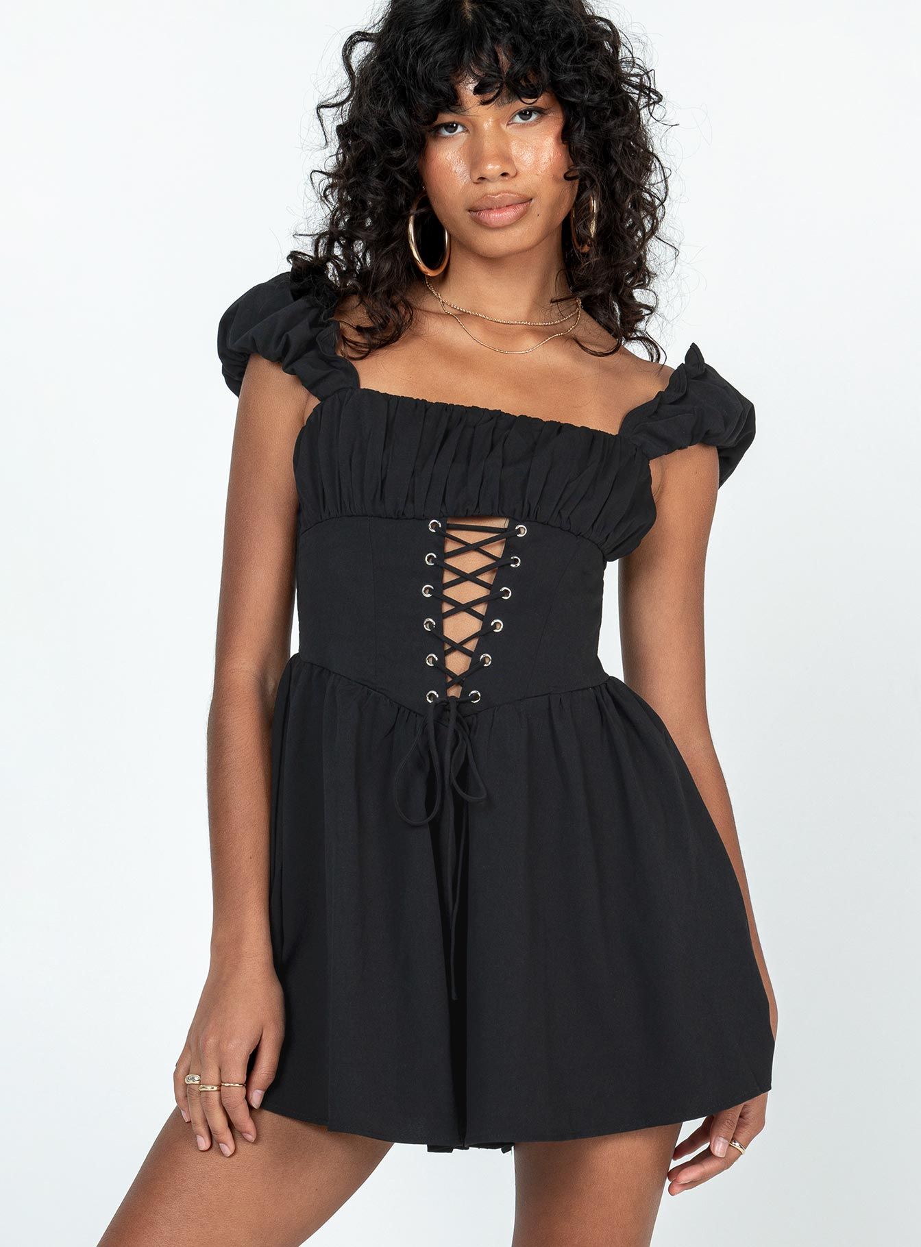 Shauna Romper Black sold by Princess Polly product image thumbnail 2