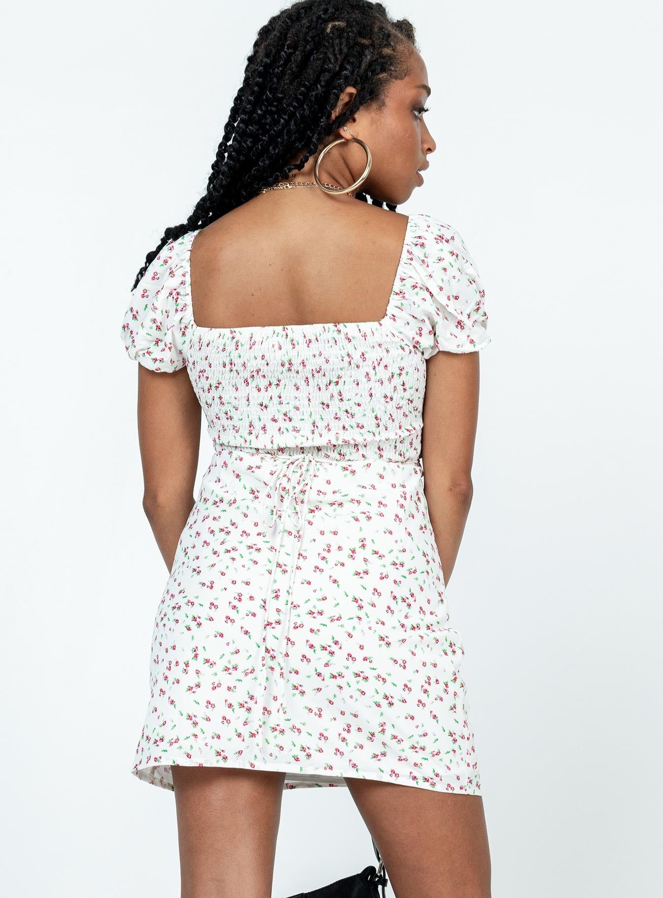 Nakita Mini Dress White Floral sold by Princess Polly product image thumbnail 5