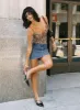 Grishea Low Rise Denim Skirt sold by Princess Polly