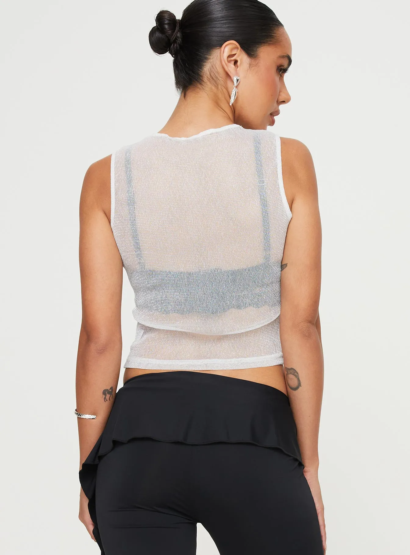 Birney Tank Top Silver sold by Princess Polly product image thumbnail 5