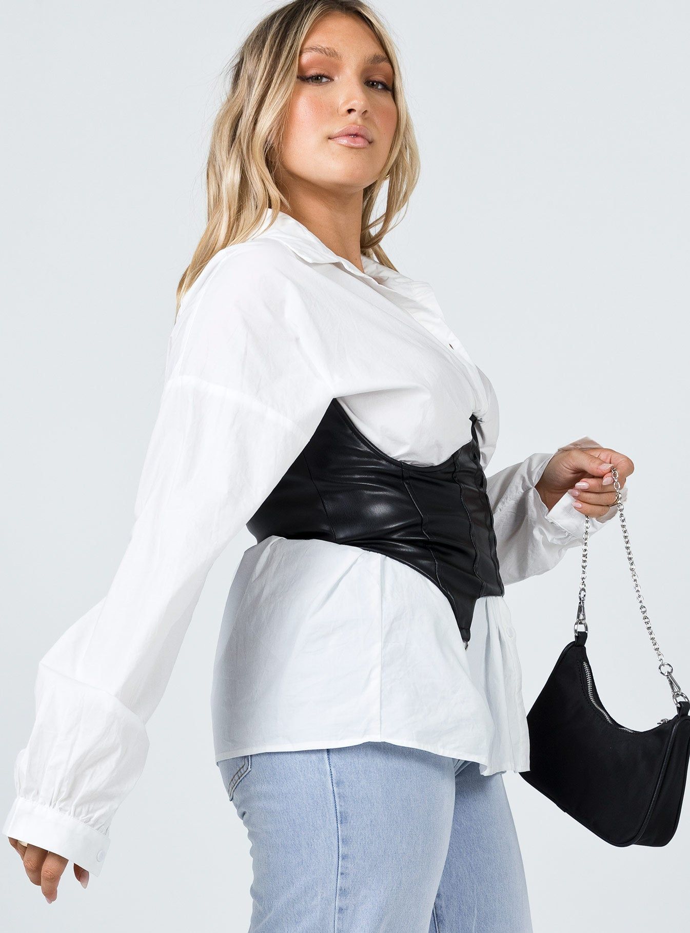 Camilla PU Bustier Black sold by Princess Polly product image thumbnail 4